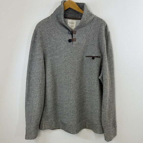Billy Reid Other - Billy Reid Sweater Mens XL Shiloh Shawl Neck Pullover Buttons Pocket Classic